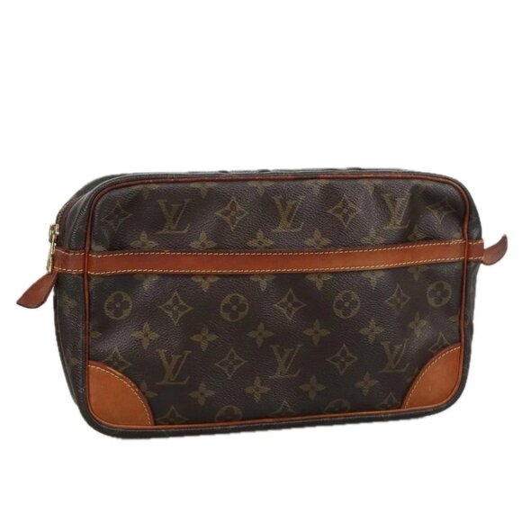 LOUIS VUITTON Monogram Compiegne 28 Clutch Bag M51845 LV Auth 103918 - Picture 1 of 16